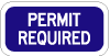 handicapped permit required parking sign